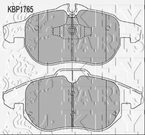 KEY PARTS kbp1765 -  Комплект тормозных колодок, дисковый тормоз